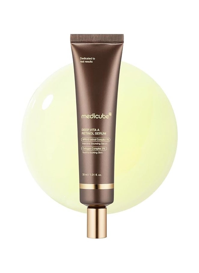 Medicube medicube Deep Reviving Bakuchiol Retinol Facial Serum - Anti-Aging 4th Gen Retinol & Bakuchiol - Targets Fine Lines, Uneven Skin Tone, Blemish Scars - Korean Skin Care, Low Irritant, 1.01 fl oz  - Image 1