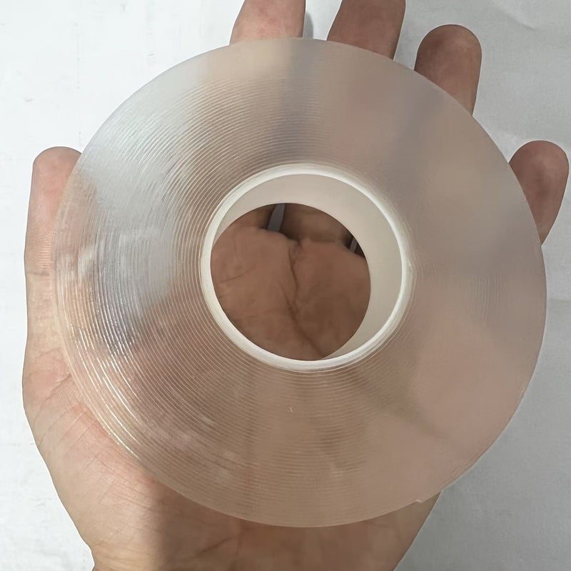 Extra Long Nano Double Sided Tape 1 Roll 1.18inch x 1181.1inch Durable Reusable Transparent Adhesive - Image 1