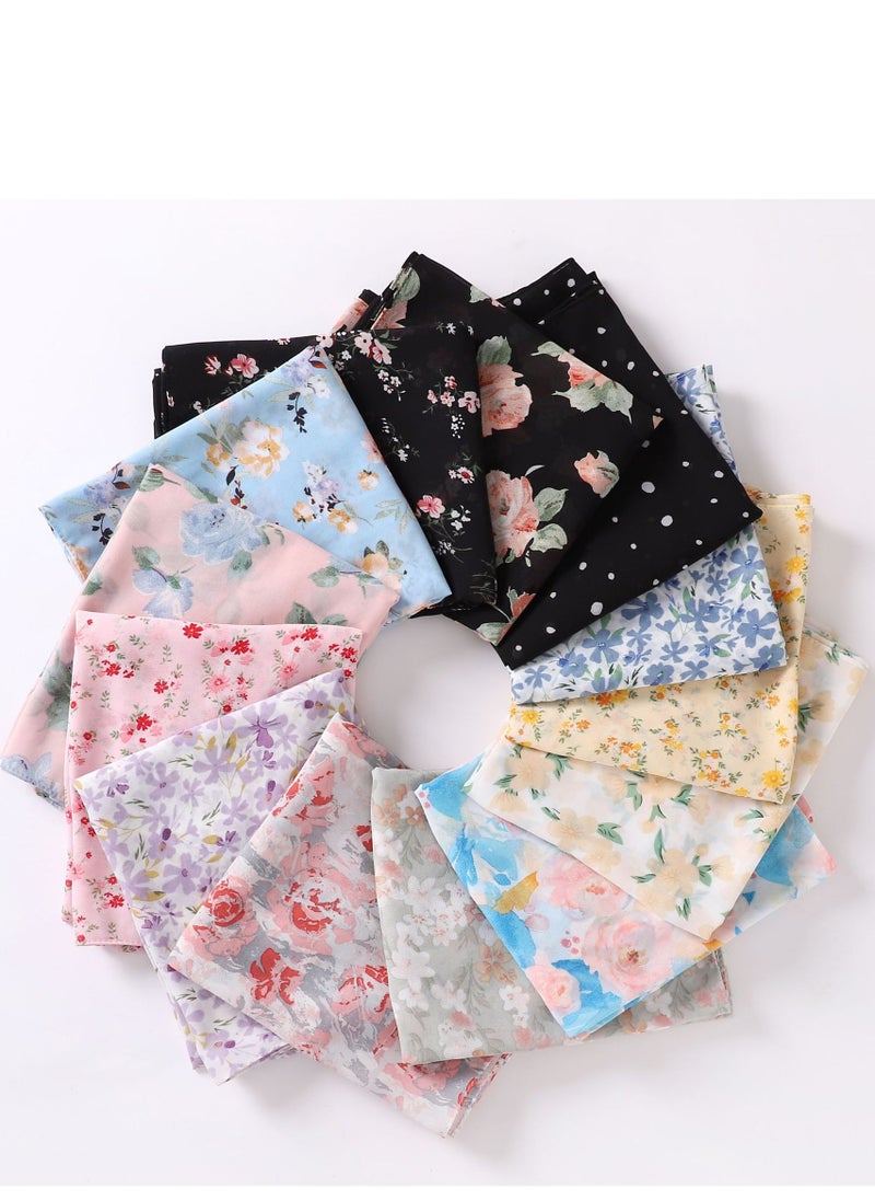 KUYING - Pearl Chiffon Unique Craft Muslim Scarf - Image 1