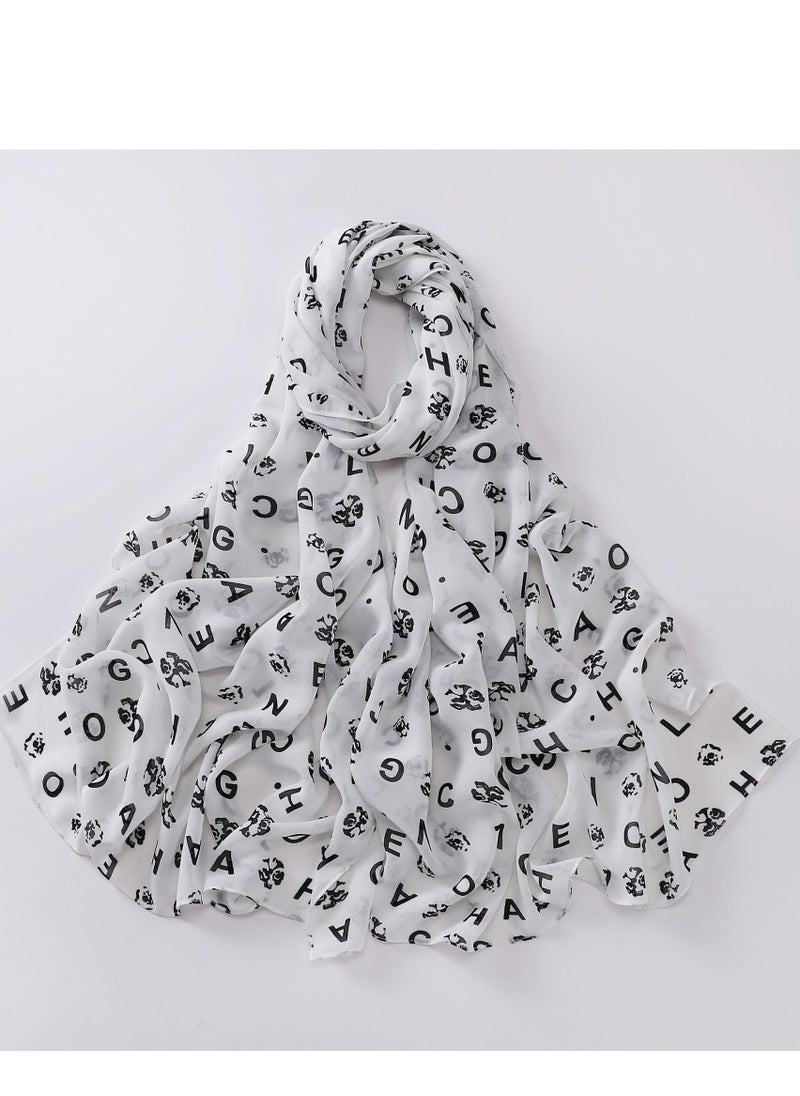 KUYING - Pearl Chiffon Unique Craft Muslim Scarf - Image 1