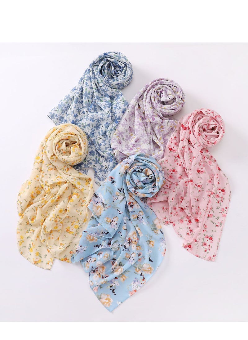 KUYING - Pearl Chiffon Unique Craft Muslim Scarf - Image 1