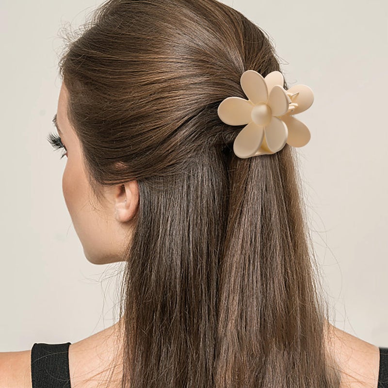 Sunolga 8PCS Hair Clips for Women, Flower Claw Clips for Thick Hair, Non-Slip Hair Accessories with Multi-Styles, Gradient Color Hair Clips and Variety Pack, Ideal for Girls - Image 4
