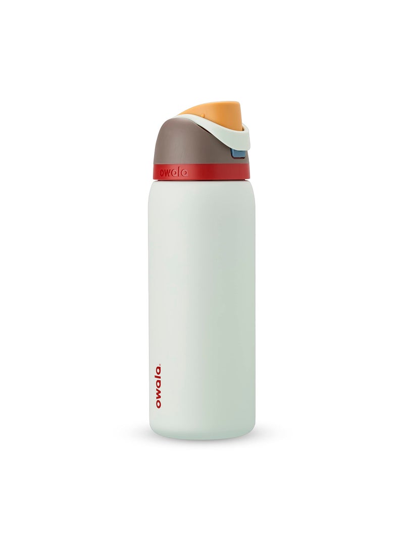 Owala Owala FreeSip Insulated Stainless Steel Water Bottle with Straw for Sports Travel and School BPAFree Sports Water Bottle 32 oz Boneyard 
