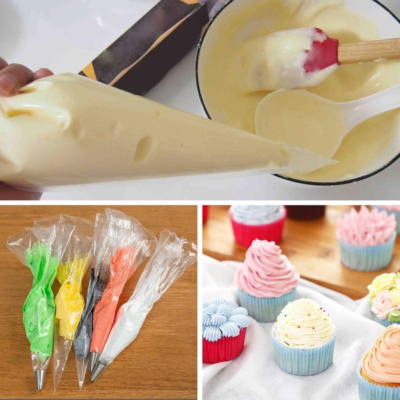 LoveBB 200 Pieces Disposable Piping Bags - 14 Inch, Anti Burst Pastry Bags, Tipless Piping Bags, Icing Bags, Frosting Bags, Piping Bag, Cookie Decorating Supplies - Image 4