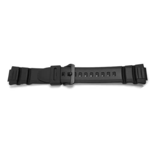 DBLACK ''CDS16'' 16mm Resin Watch Strap (Black) // Compatible With ''CASIO'' MCW-100H, MCW-110H & W-S220 Model Watches Only (Black) - Image 2