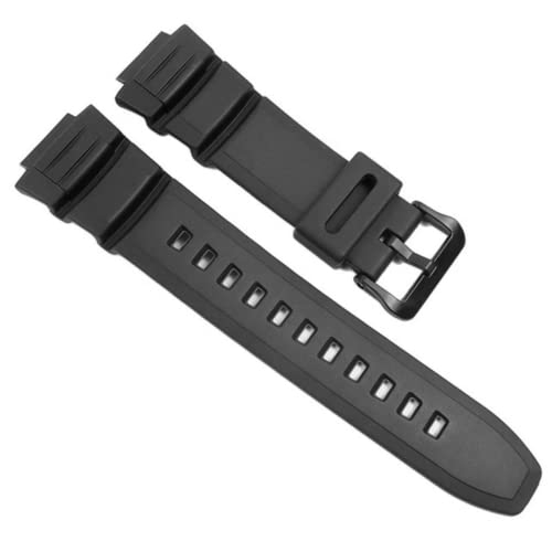 DBLACK ''CDS16'' 16mm Resin Watch Strap (Black) // Compatible With ''CASIO'' MCW-100H, MCW-110H & W-S220 Model Watches Only (Black) - Image 1