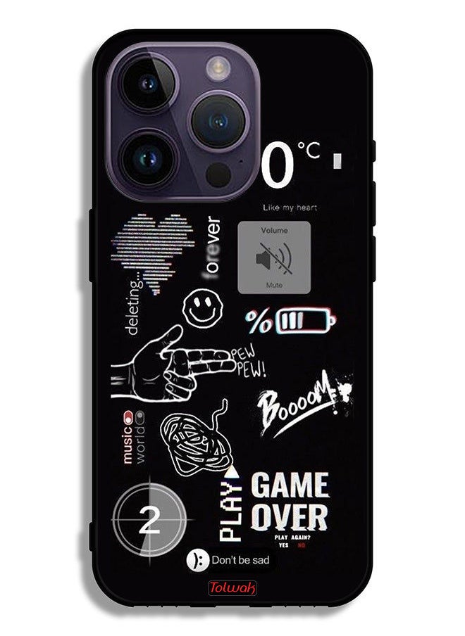 Tolwak - Apple iPhone 14 Pro Protective Case Game Over Pew Pew - Image 1