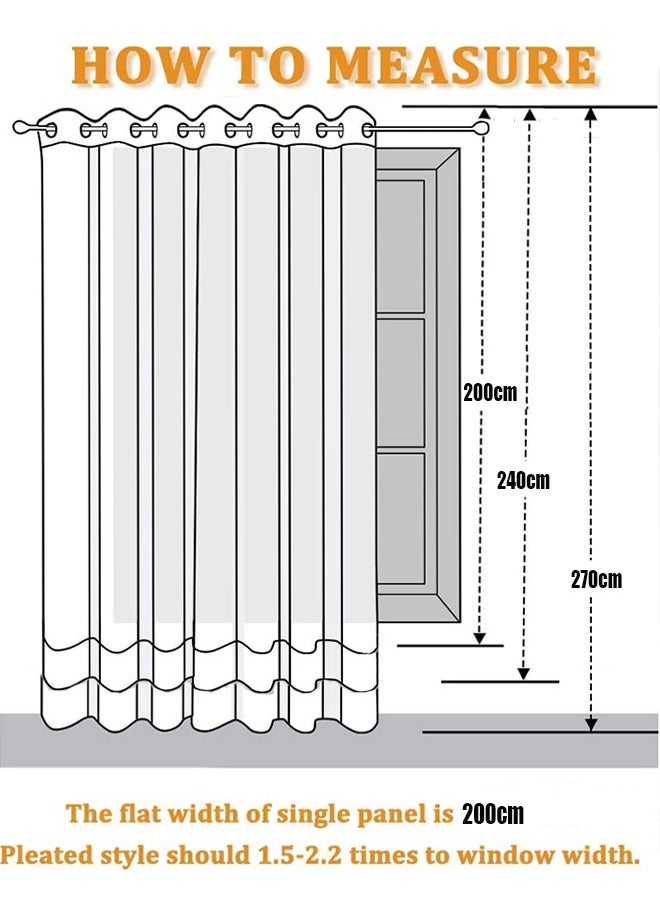 Arabest - Room Divider Blackout Curtains Thermal Insulated Decor Grommet Blackout Drapes for Bedroom Dining Studio Office Black 200x270/200x240/200x200cm - Image 1