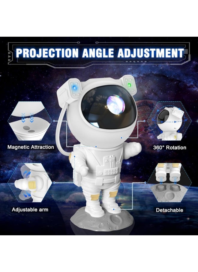 Night Star Projector Lamp with Timer and Remote Control, 360 Degree Adjustable Astronaut Design, Galaxy Nebula Pattern, Suitable for Kids and Adults Bedrooms, Playroom and Parties