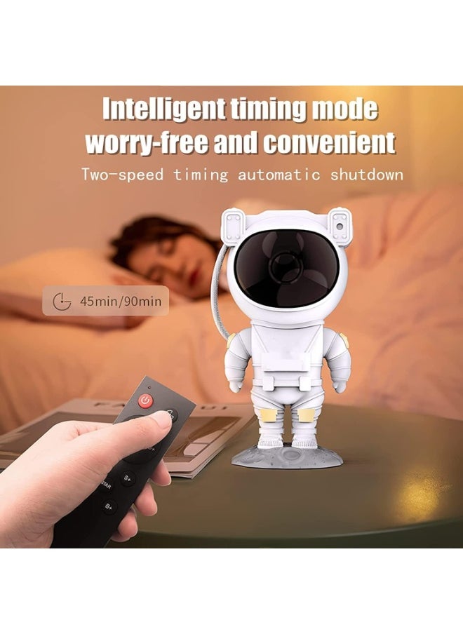 Night Star Projector Lamp with Timer and Remote Control, 360 Degree Adjustable Astronaut Design, Galaxy Nebula Pattern, Suitable for Kids and Adults Bedrooms, Playroom and Parties