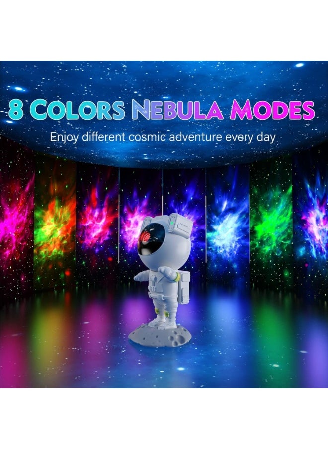 Night Star Projector Lamp with Timer and Remote Control, 360 Degree Adjustable Astronaut Design, Galaxy Nebula Pattern, Suitable for Kids and Adults Bedrooms, Playroom and Parties