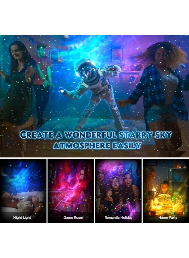 Night Star Projector Lamp with Timer and Remote Control, 360 Degree Adjustable Astronaut Design, Galaxy Nebula Pattern, Suitable for Kids and Adults Bedrooms, Playroom and Parties