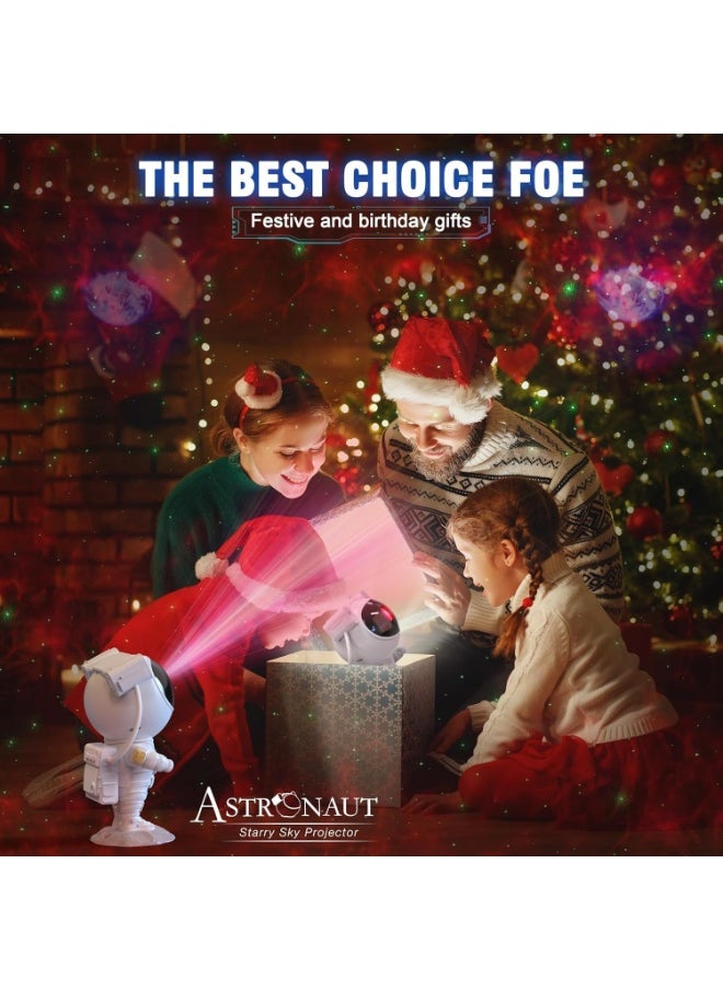 Night Star Projector Lamp with Timer and Remote Control, 360 Degree Adjustable Astronaut Design, Galaxy Nebula Pattern, Suitable for Kids and Adults Bedrooms, Playroom and Parties