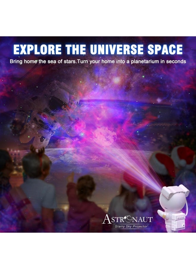 Night Star Projector Lamp with Timer and Remote Control, 360 Degree Adjustable Astronaut Design, Galaxy Nebula Pattern, Suitable for Kids and Adults Bedrooms, Playroom and Parties
