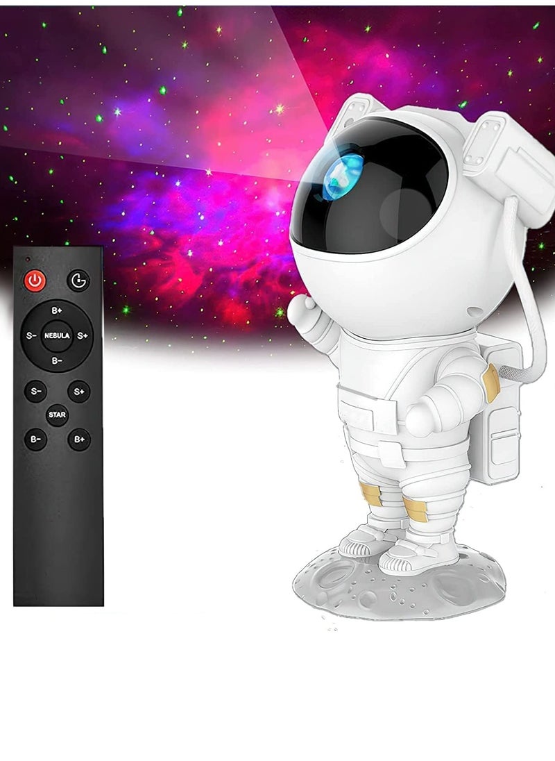 Night Star Projector Lamp with Timer and Remote Control, 360 Degree Adjustable Astronaut Design, Galaxy Nebula Pattern, Suitable for Kids and Adults Bedrooms, Playroom and Parties