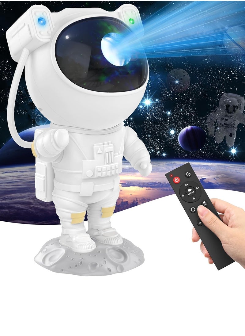 Night Star Projector Lamp with Timer and Remote Control, 360 Degree Adjustable Astronaut Design, Galaxy Nebula Pattern, Suitable for Kids and Adults Bedrooms, Playroom and Parties