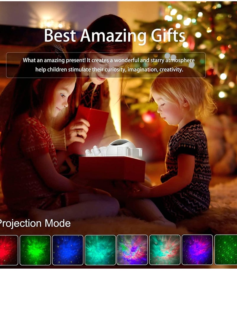 Night Star Projector Lamp with Timer and Remote Control, 360 Degree Adjustable Astronaut Design, Galaxy Nebula Pattern, Suitable for Kids and Adults Bedrooms, Playroom and Parties