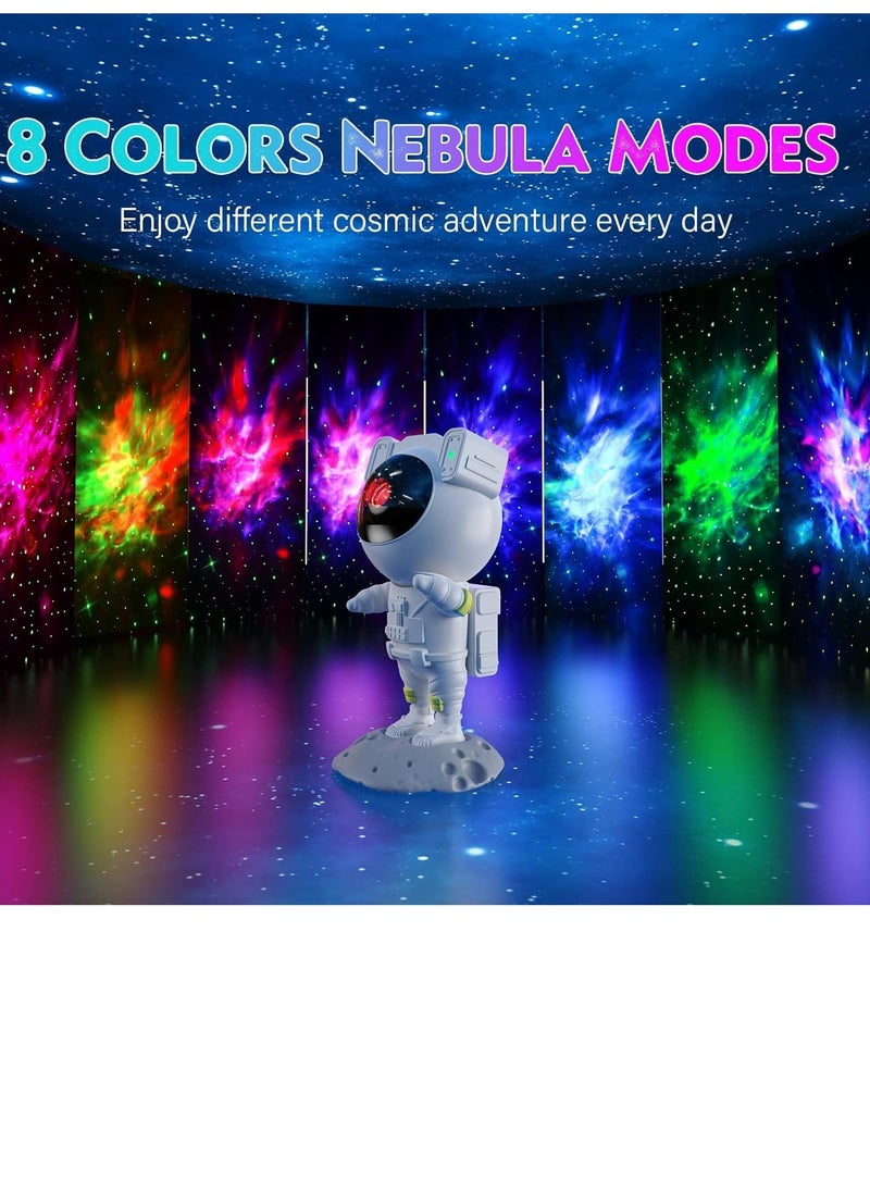 Night Star Projector Lamp with Timer and Remote Control, 360 Degree Adjustable Astronaut Design, Galaxy Nebula Pattern, Suitable for Kids and Adults Bedrooms, Playroom and Parties
