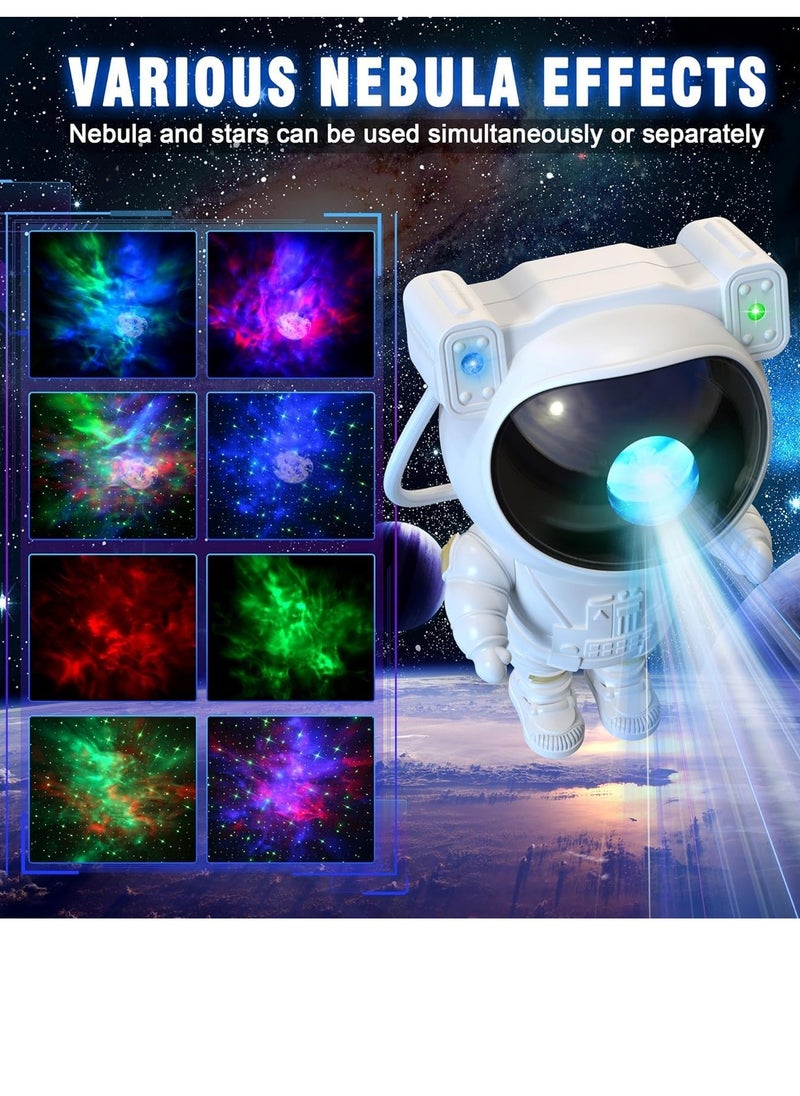 Night Star Projector Lamp with Timer and Remote Control, 360 Degree Adjustable Astronaut Design, Galaxy Nebula Pattern, Suitable for Kids and Adults Bedrooms, Playroom and Parties