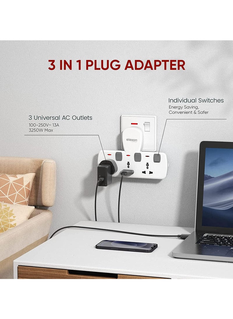elexon 3Way Power T Socket  - Image 5