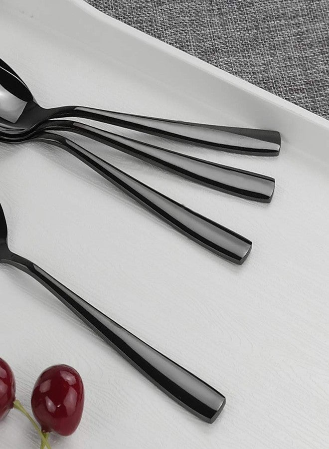 Teyyvn 12-Piece Black Stainless Steel Dessert Spoons - Image 3