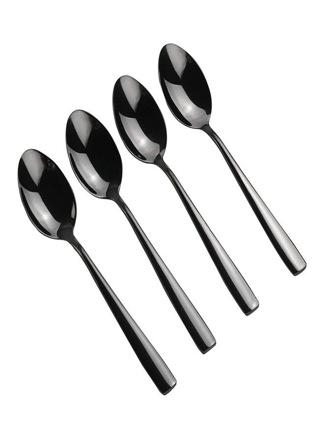 Teyyvn 12-Piece Black Stainless Steel Dessert Spoons - Image 1