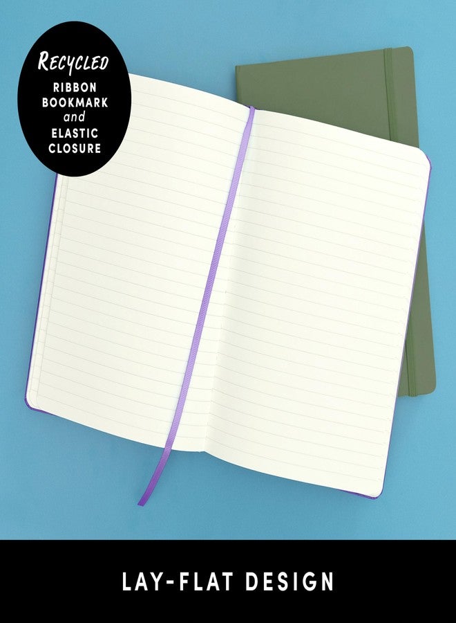 PAPERAGE Recycled Lined Journal Notebook, (Olive), 160 Pages, Medium 5.6 inches x 8 inches - 100 GSM Thick Paper, Hardcover - Image 3