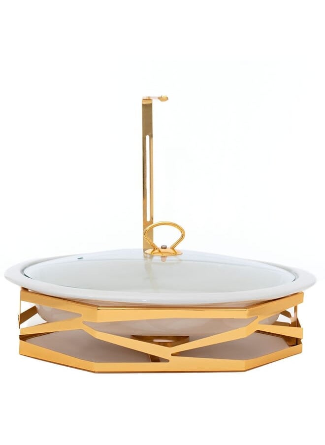 Alsaif Gallery - Food Warmer with Candle | Al Saif Gallery - Image 1