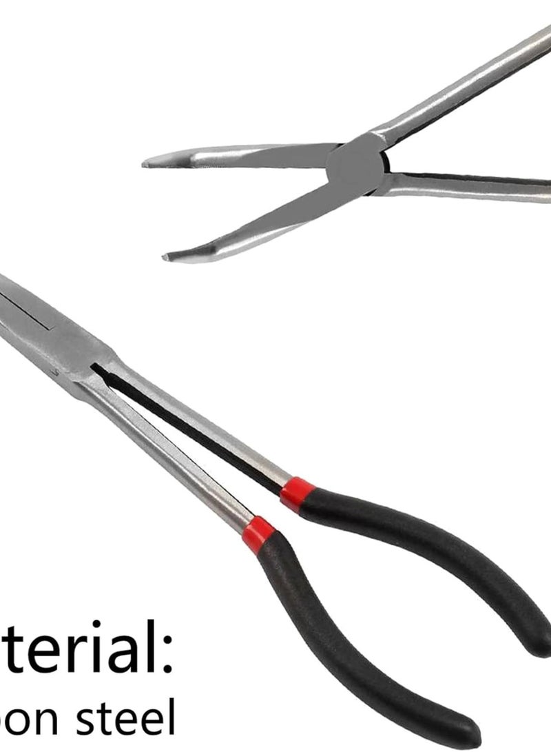 GGOOT 11" Extra Nose Pliers 45/25 Degree Straight Needle Bent Multitool Hand Tool Antirust Hardware - Image 3