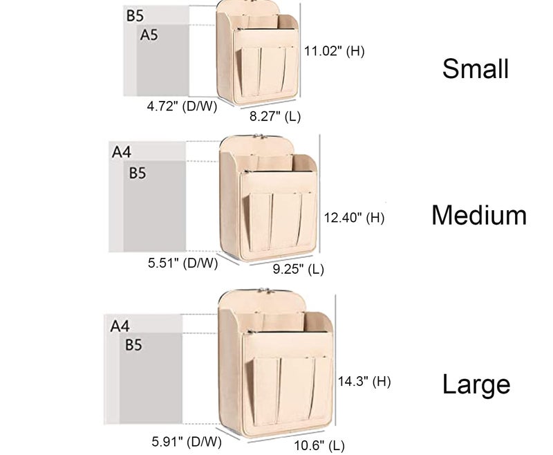 Yoillione Felt Backpack Organizer Insert for Women and Men, Large Travel Rucksack Insert with High Capacity, Lightweight Bag Organizer with Zipper Pockets - Image 3