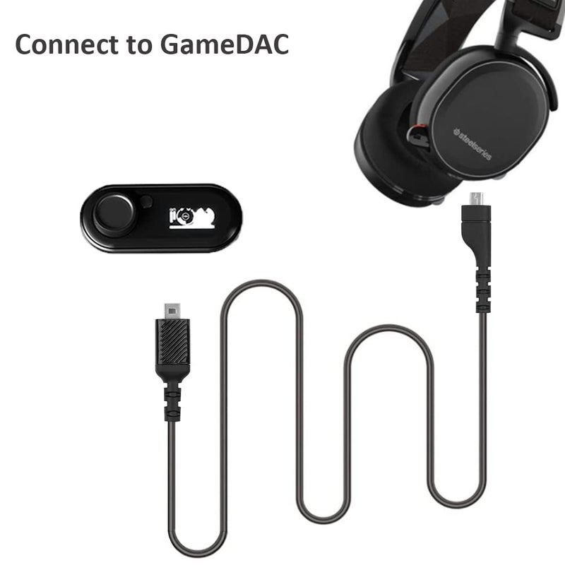 كابل بديل لسماعات Arctis، كابل صوتي بديل متوافق مع سماعات Arctis 3، Arctis 5، Arctis 7، Arctis Pro Wireless، وكذلك مع بطاقة الصوت ChatMix وسماعات Arctis Pro Gaming. - Image 5
