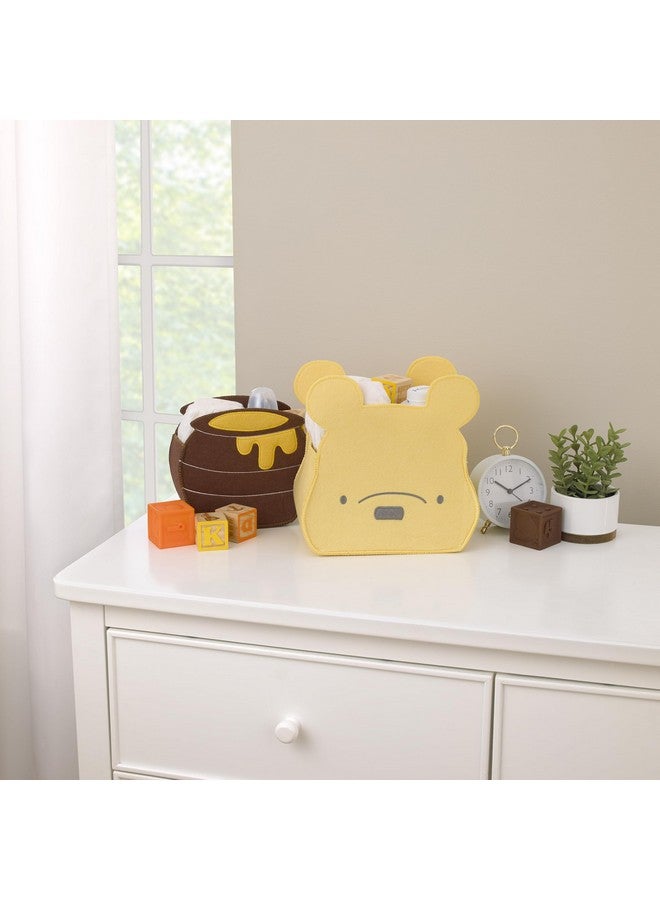 NoJo Disney Winnie The Pooh and Hunny Pot Yellow and Brown Two Piece Felt Storage Caddy - 1 Large, 1 Small - Image 5