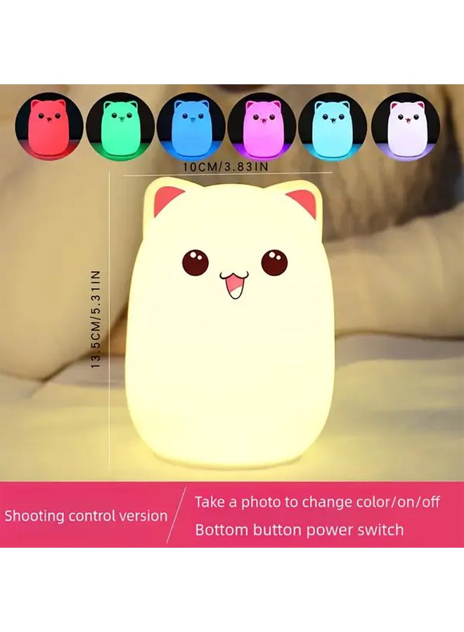 Little Bear Silicone Night Light Touch Control Color Changing USB Battery Powered - Image 3