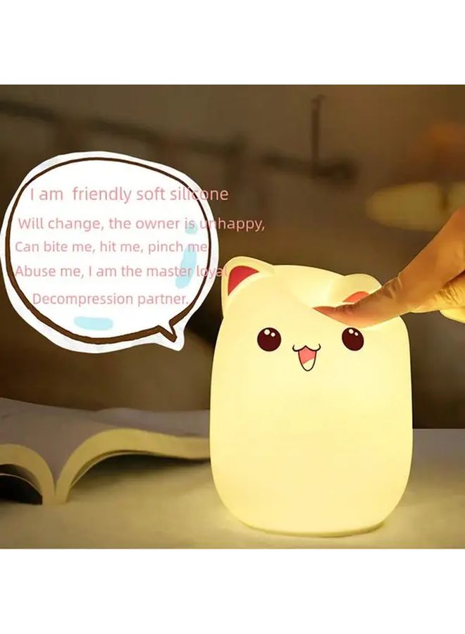 Little Bear Silicone Night Light Touch Control Color Changing USB Battery Powered - Image 1