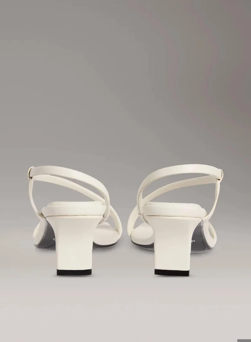 Calvin Klein Tofu Leather Heeled Sandals for Women | Best Price UAE