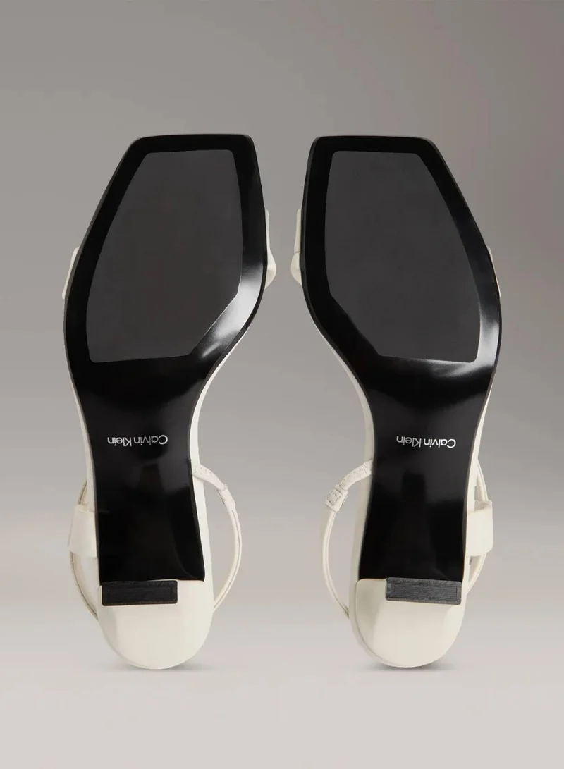 Calvin Klein Tofu Leather Heeled Sandals for Women | Best Price UAE