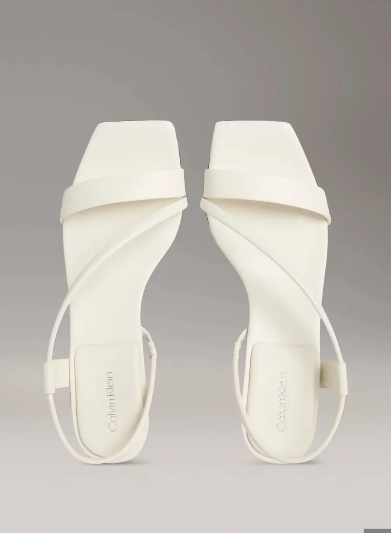 Calvin Klein Tofu Leather Heeled Sandals for Women | Best Price UAE
