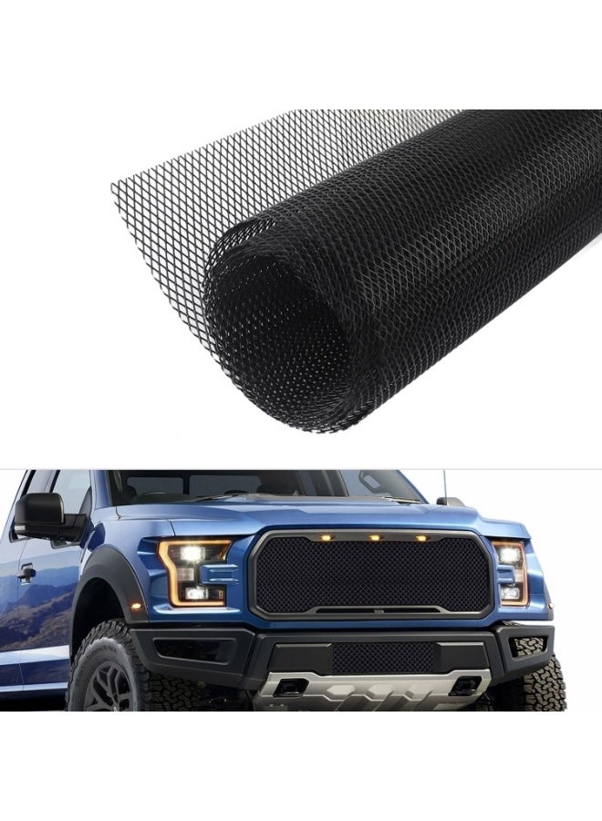 Trimmable Car Grill Mesh,Aluminum Alloy Automotive Grilles,Universal Mesh Grill Insert Fits for Front Bumper Hood Air Vents Spoiler Automotive Exterior Accessories - Image 1