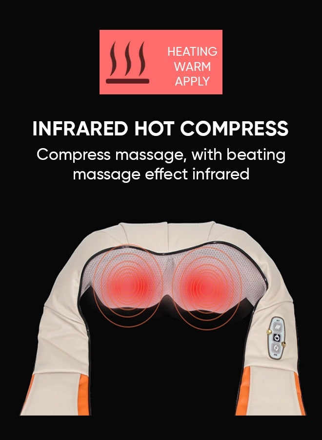 جيسي باك مان JC BUCKMAN EaseUs مدلك الجسم للرقبة والكتف مع الحرارة والرعاية الصحية الكهربائية الأنسجة العميقة وسادة تدليك العجن ثلاثية الأبعاد لتخفيف آلام عضلات الجسم - Image 4