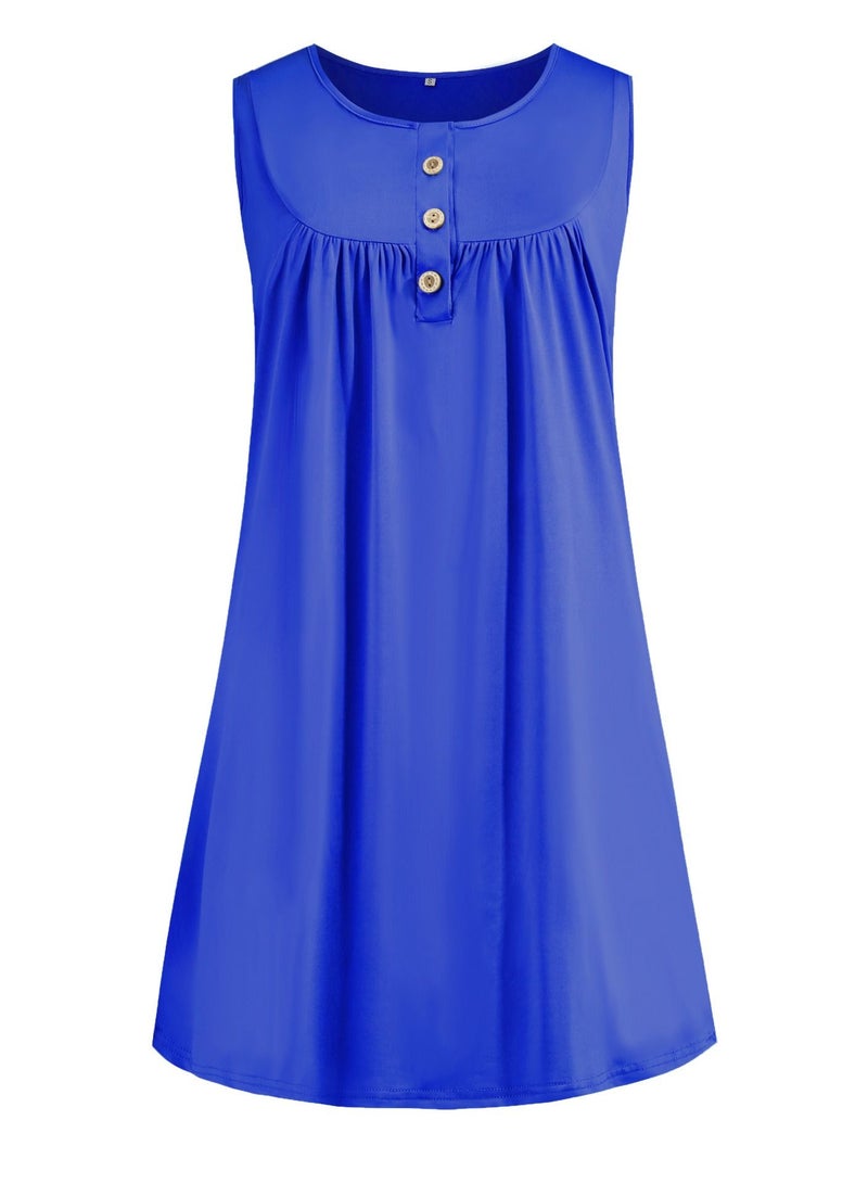 Loquat Fashion Simple Vest Casual Sleeveless Dress - Image 1