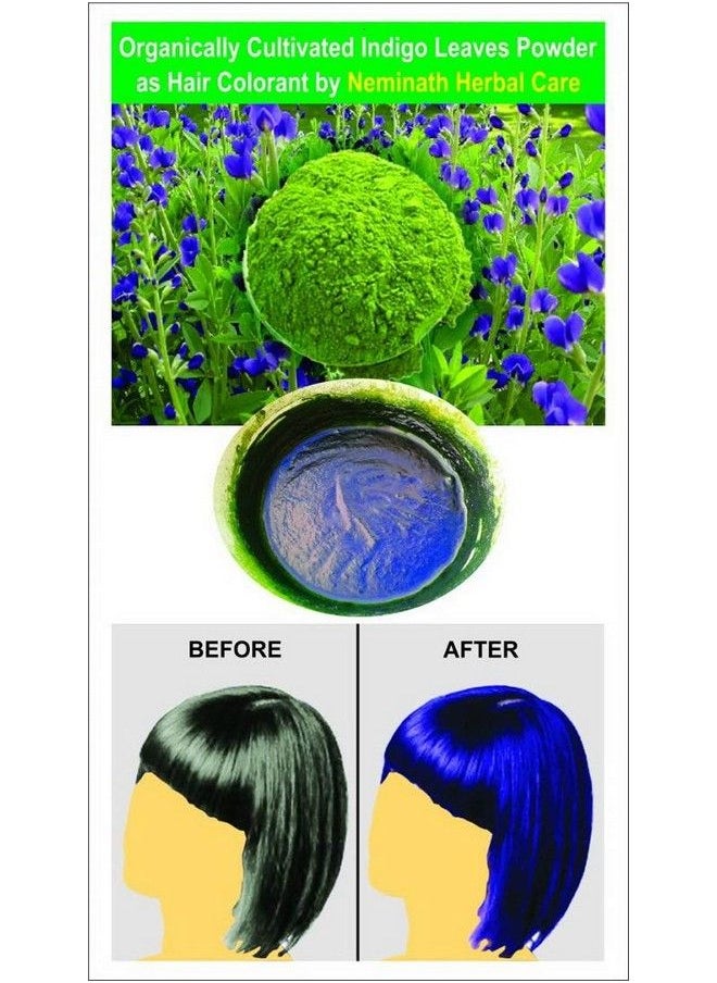 Neminath Herbal Care - Organic Indigo Powder For Hair Beard Black (100Gm) - Image 1