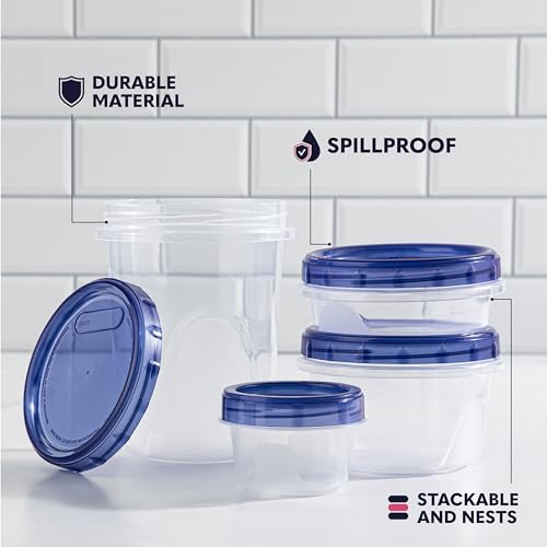 XpressPak Plastic Food Deli Containers With Twist Top Lids - (32 Oz) - [3 Pack] - Soup & Food Storage Containers Takeout To Go - Airtight Plastic Containers - Microwave, Freezer & Dishwasher Safe BPA-Free - Image 3
