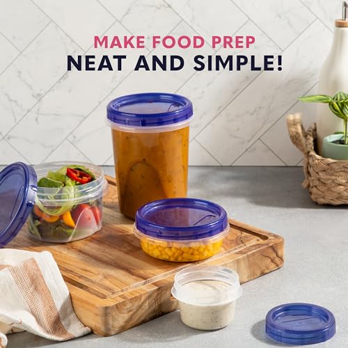 XpressPak Plastic Food Deli Containers With Twist Top Lids - (32 Oz) - [3 Pack] - Soup & Food Storage Containers Takeout To Go - Airtight Plastic Containers - Microwave, Freezer & Dishwasher Safe BPA-Free - Image 5