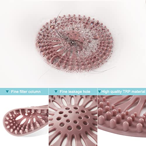 Gotega Bathroom Sink Drain Strainers, Hair Catcher Shower Drain Covers Protector, Flexible TPR Material, Multiple Colors for Bathroom Tub Shower and Sink Hair Trap Garbage Disposal Parts, 5 Pack - Image 3