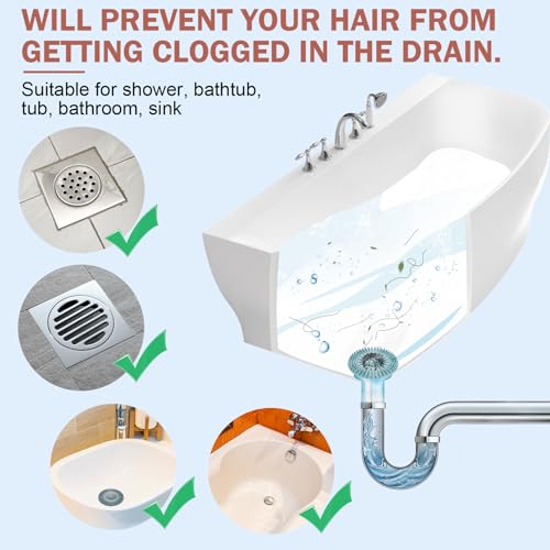 Gotega Bathroom Sink Drain Strainers, Hair Catcher Shower Drain Covers Protector, Flexible TPR Material, Multiple Colors for Bathroom Tub Shower and Sink Hair Trap Garbage Disposal Parts, 5 Pack - Image 5