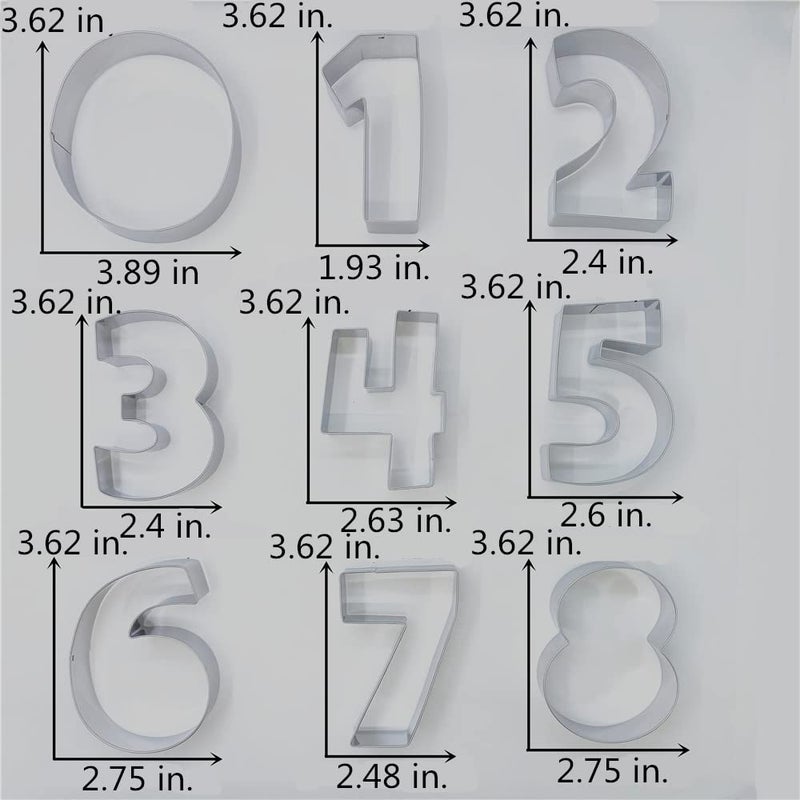 LILIAO LILIAO Number 9 Cookie Fondant Biscuit Cutter for Birthday/Anniversary/Special Day - 2.7 x 3.6 inches - Stainless Steel - Image 4