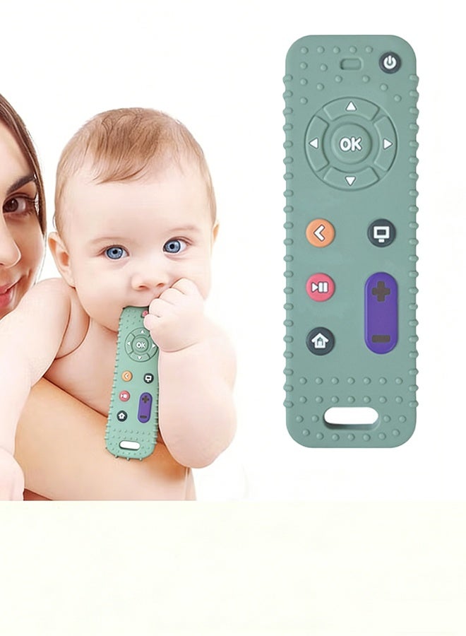 Betaoby Silicone Baby Teether Toy, TV Remote Control Shape Teething Relief Toy for Infants, Soft Sensory Chew Teether for Babies and Toddlers,Newborn must haves - Image 1
