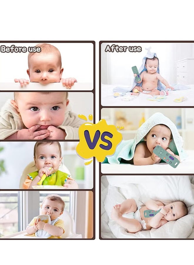 Betaoby Silicone Baby Teether Toy, TV Remote Control Shape Teething Relief Toy for Infants, Soft Sensory Chew Teether for Babies and Toddlers,Newborn must haves - Image 4