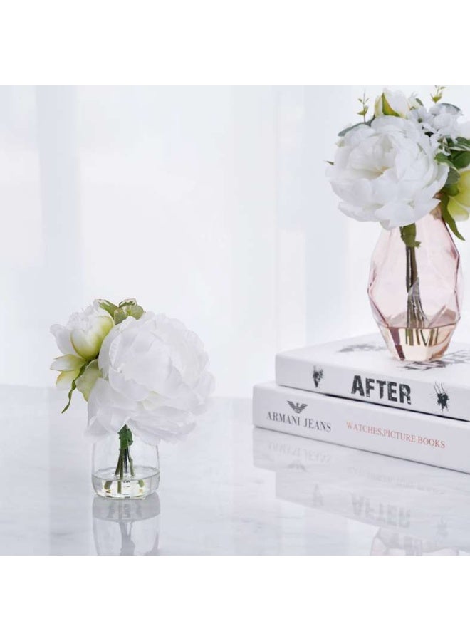 Pan Home Peony Flower Arrangement H16Cm - White 
