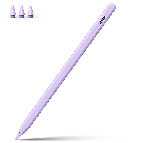 DIGIROOT Stylus Pen for iPad, 13 mins Fast Charging Apple iPad Pencil with Palm Rejection, Compatible with 2018-2022 iPad Air 3/4/5, iPad Mini 5/6, iPad 6/7/8/9/10, iPad Pro 11", iPad Pro 12.9" (Purple) - Image 1